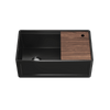 Julien Fira 33'' Single Bowl Kitchen Sink Matte Black Fireclay