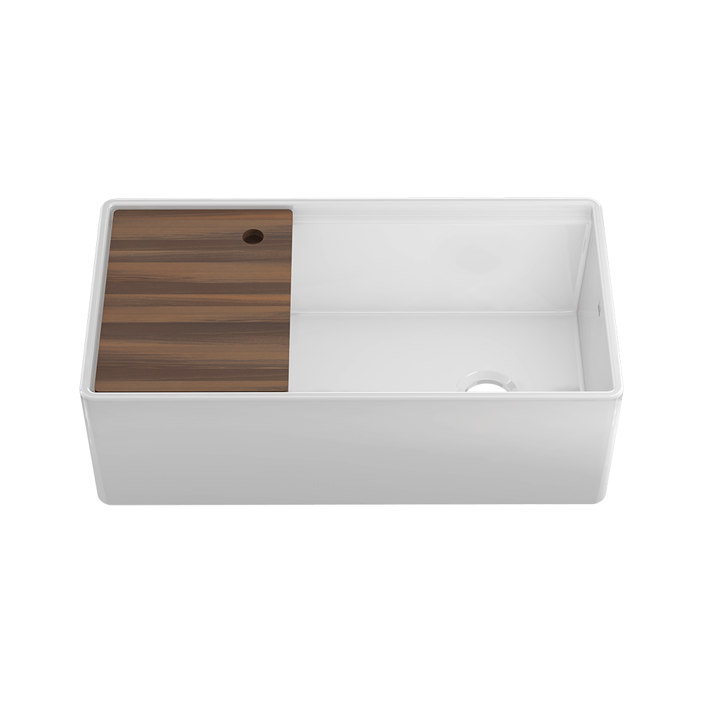Julien Apron Front Undermount Single Bowl Kitchen Sink with Accessory Ledge, 36"x19"x11-1/2"