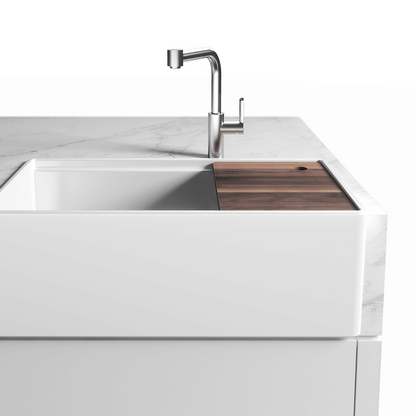 Julien Apron Front Undermount Single Bowl Kitchen Sink with Accessory Ledge, 36"x19"x11-1/2"