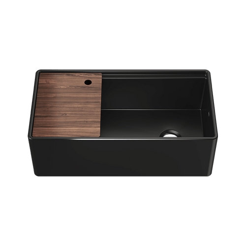 Julien Fira 36'' Single Bowl Kitchen Sink Matte Black Fireclay