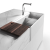 Julien Apron Front Undermount Double Bowl Kitchen Sink with Accessory Ledge, 36"x19"x11-1/2"