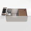 Julien Fira 33''  Single Bowl Workstation Kitchen Set Matte Taupe Fireclay