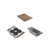 Julien Fira Apron Front Undermount Double Bowl Sink with Ledge, walnut accessory kit, 36"x 19"x 11-1/2"