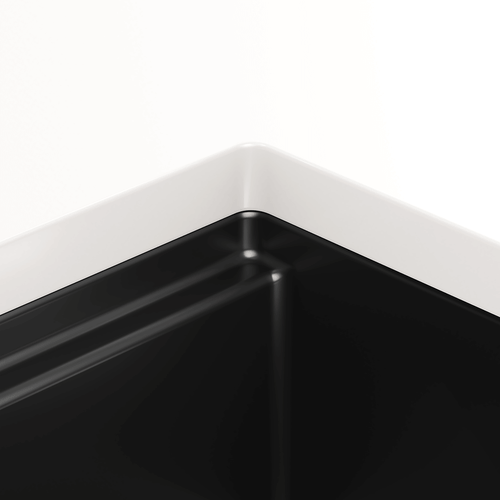 Julien Fira 36''  Double Bowl Workstation Kitchen Set Matte Black Fireclay