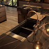 Julien Fira 36''  Double Bowl Workstation Kitchen Set Matte Black Fireclay