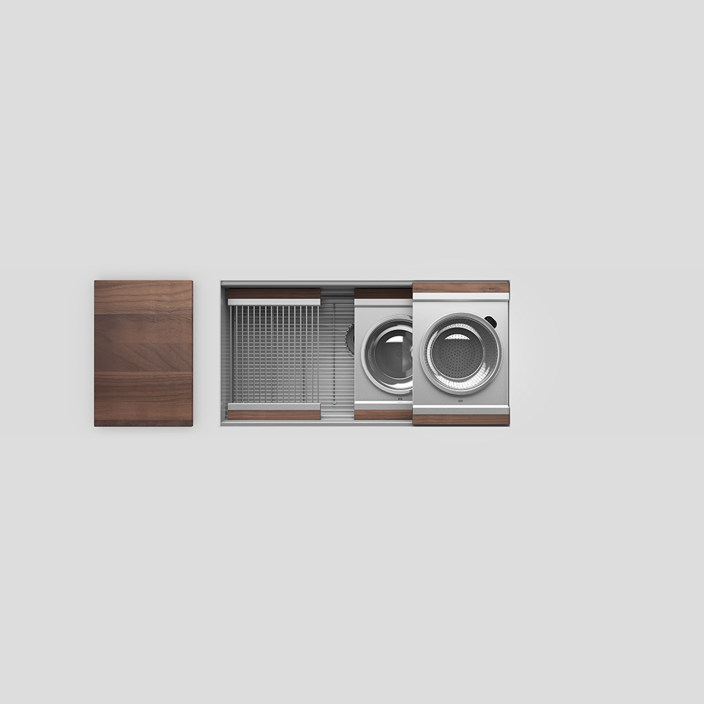 Julien 36" Undermount Single-Bowl Workstation Kitchen Sink Set