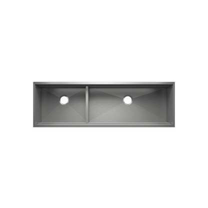 Julien 57" Undermount Double-Bowl Workstation Kitchen Sink Set