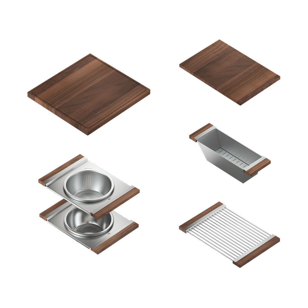 Julien 63" Undermount Double-Bowl Workstation Kitchen Sink Set