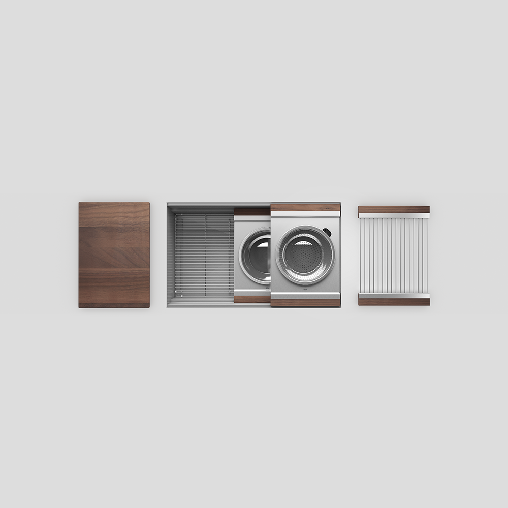 Julien 30" Undermount Single-Bowl Workstation Kitchen Sink Set