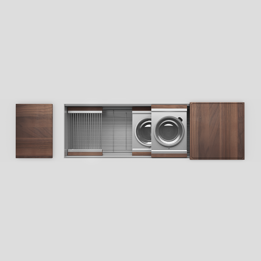 Julien 60" Undermount Single-Bowl Workstation Kitchen Sink Set