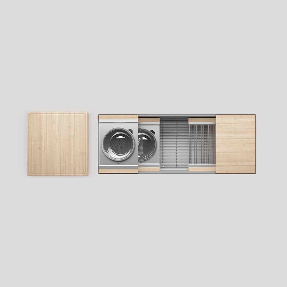 Julien 48" Undermount Single-Bowl Workstation Kitchen Sink Set