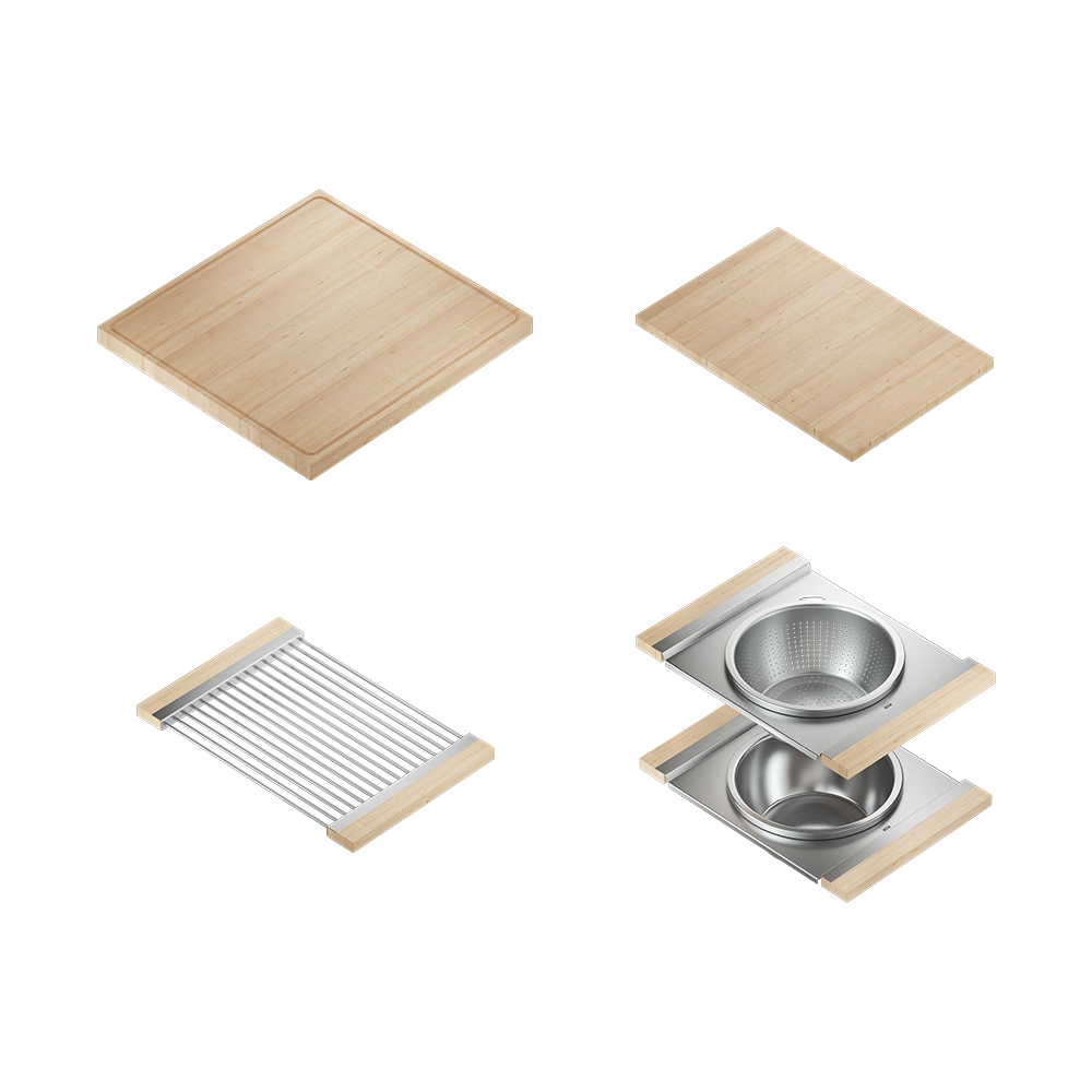 Julien 48" Undermount Double-Bowl Workstation Kitchen Sink Set