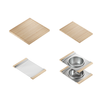 Julien 48" Undermount Double-Bowl Workstation Kitchen Sink Set