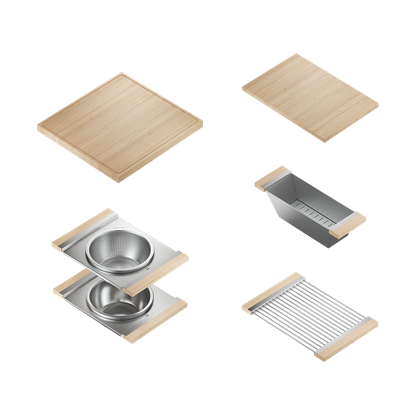Julien 12" Undermount Single-Bowl Workstation Kitchen Sink Set