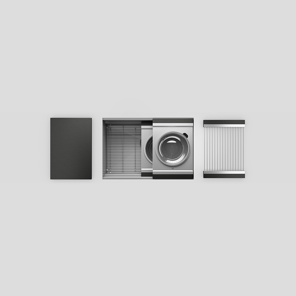 Julien 27" Undermount Single-Bowl Workstation Kitchen Sink Set