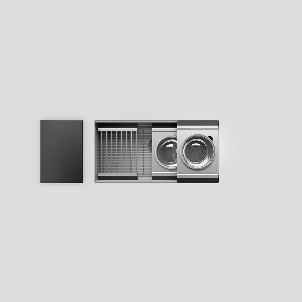 Julien 36" Undermount Single-Bowl Workstation Kitchen Sink Set