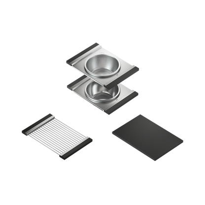 Julien 36" Undermount Double-Bowl Workstation Kitchen Sink Set
