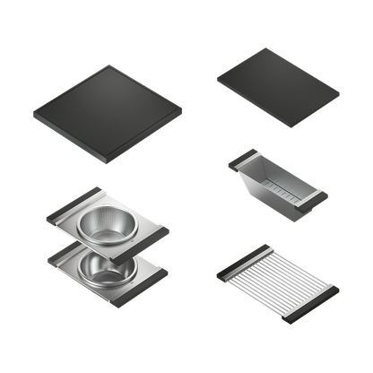 Julien 63" Undermount Double-Bowl Workstation Kitchen Sink Set