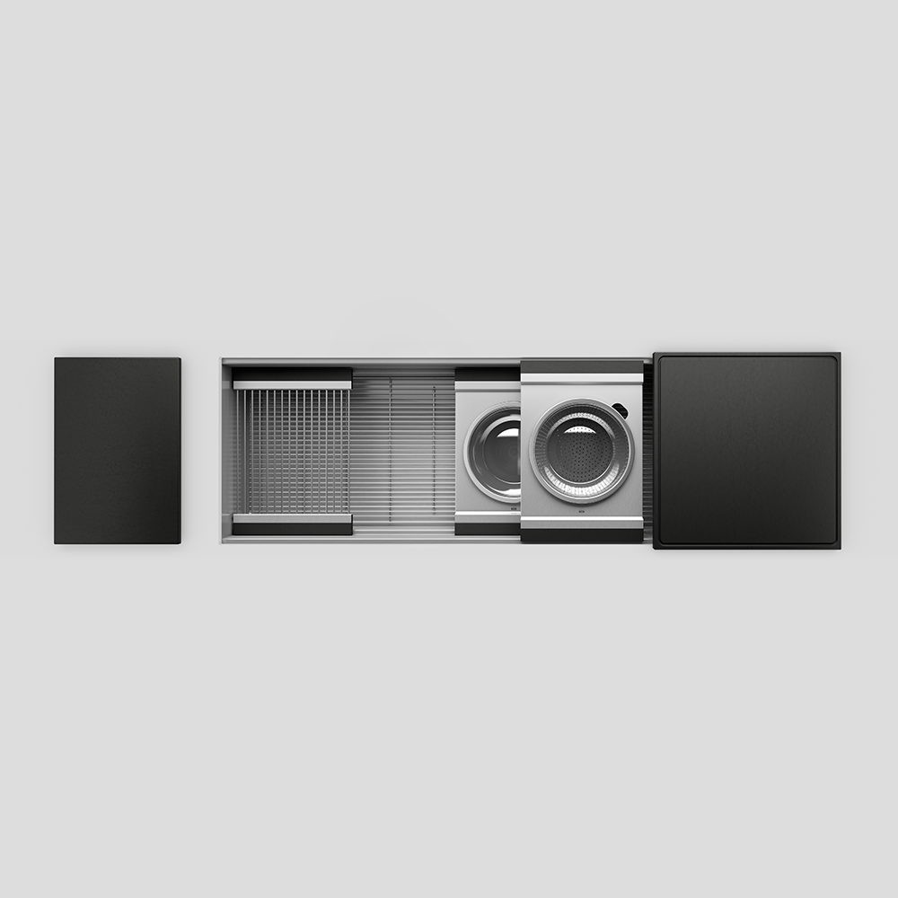 Julien 60" Undermount Single-Bowl Workstation Kitchen Sink Set