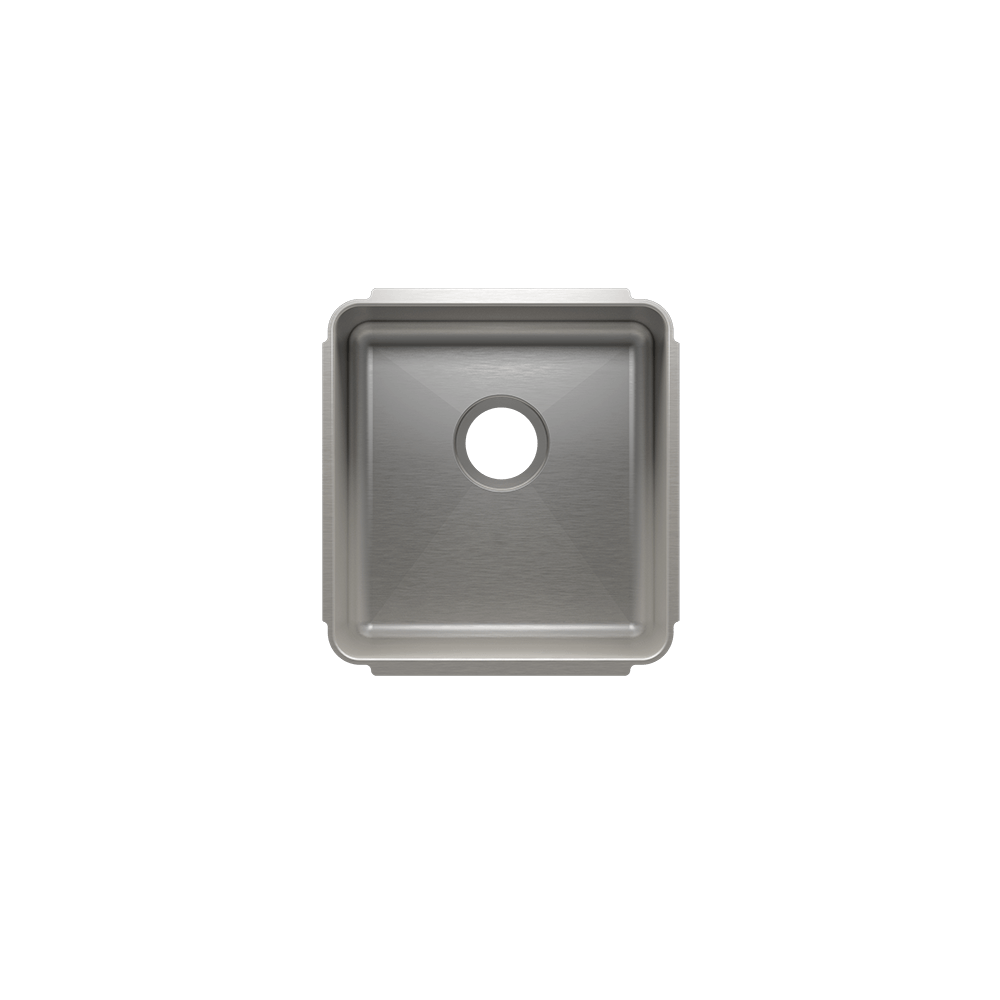 Julien Undermount Classic Single Bowl Kitchen Sink, 15"x16"x8"