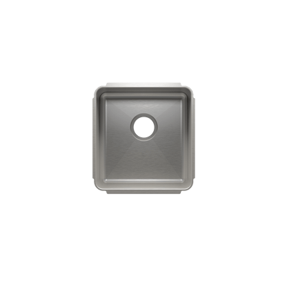 Julien Undermount Classic Single Bowl Kitchen Sink, 15"x16"x8"
