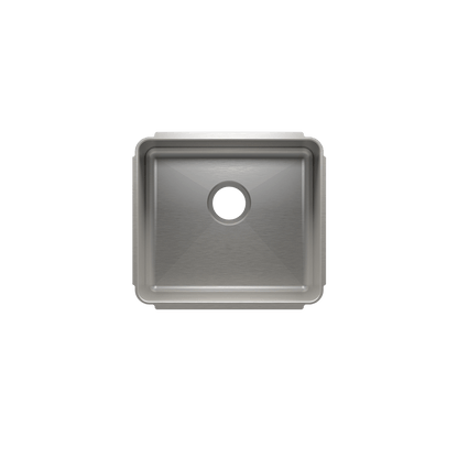 Julien Undermount Classic Single Bowl Kitchen Sink, 18"x16"x8"
