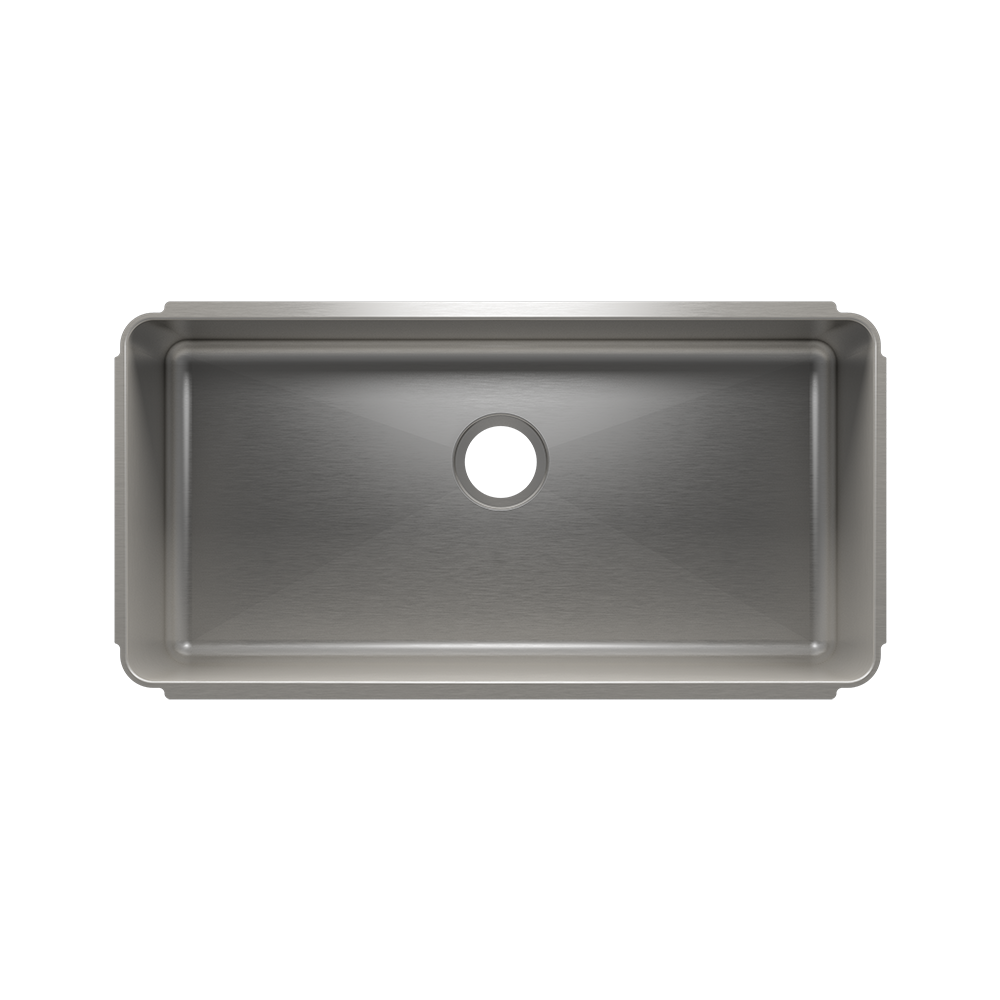 Julien Undermount Classic Single Bowl Kitchen Sink, 33"x16"x10"