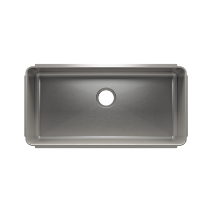 Julien Undermount Classic Single Bowl Kitchen Sink, 33"x16"x10"