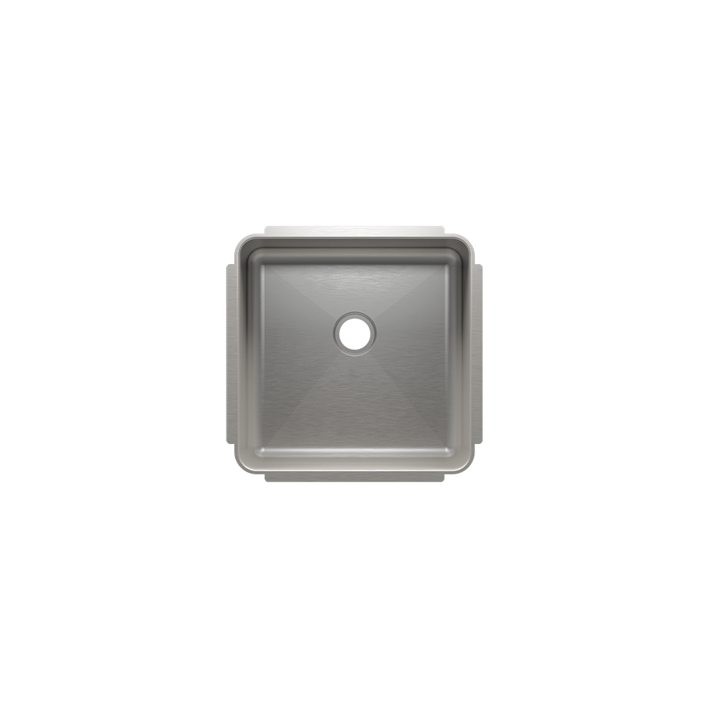 Julien Undermount Classic Single Bowl Bar Sink 2" drain, 15"x15"x7"