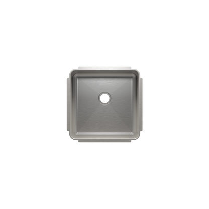 Julien Undermount Classic Single Bowl Bar Sink 2" drain, 15"x15"x7"