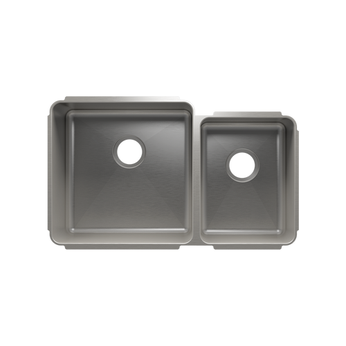 Julien Undermount Classic Double Bowl Kitchen Sink, L18"x18"x10" R12"x16"x8"
