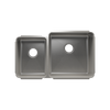 Julien Undermount Classic Double Bowl Kitchen Sink, L12"x16"x8" R18"x18"x10"