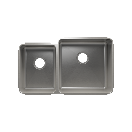 Julien Undermount Classic Double Bowl Kitchen Sink, L12"x16"x8" R18"x18"x10"