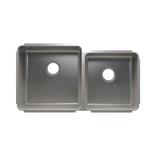 Julien Undermount Classic Double Bowl Kitchen Sink, L18"x18"x10" R15"x16"x8"