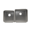 Julien Undermount Classic Double Bowl Kitchen Sink, L15"x16"x8" R18"x18"x10"