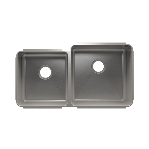 Julien Undermount Classic Double Bowl Kitchen Sink, L15"x16"x8" R18"x18"x10"
