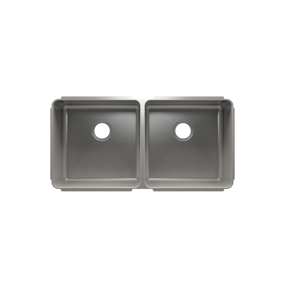 Julien Undermount Classic Double Bowl Kitchen Sink, L18"x18"x10" R18"x18"x10"