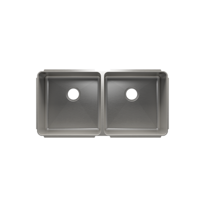 Julien Undermount Classic Double Bowl Kitchen Sink, L18"x18"x10" R18"x18"x10"
