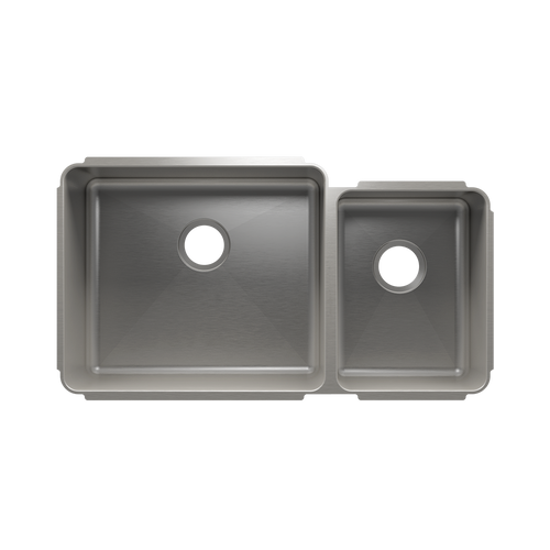 Julien Undermount Classic Double Bowl Kitchen Sink, L21"x18"x10" R12"x16"x8"