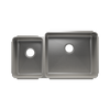 Julien Undermount Classic Double Bowl Kitchen Sink, L12"x16"x8" R21"x18"x10"
