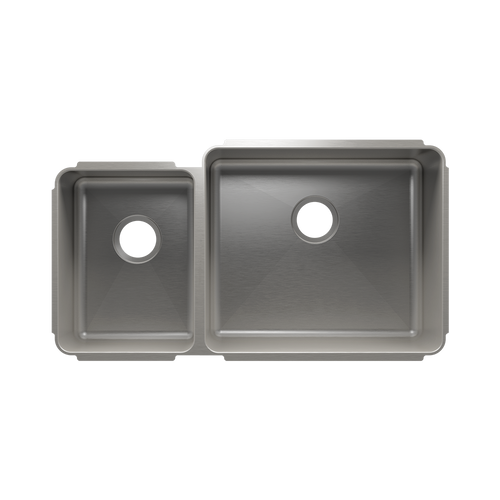 Julien Undermount Classic Double Bowl Kitchen Sink, L12"x16"x8" R21"x18"x10"