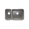 Julien Undermount Classic Double Bowl Kitchen Sink, L9"x16"x8" R18"x16"x10"