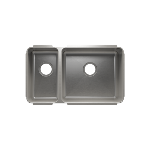 Julien Undermount Classic Double Bowl Kitchen Sink, L9"x16"x8" R18"x16"x10"