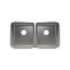 Julien Undermount Classic Double Bowl Kitchen Sink, L15"x16"x8" R15"x16"x8"