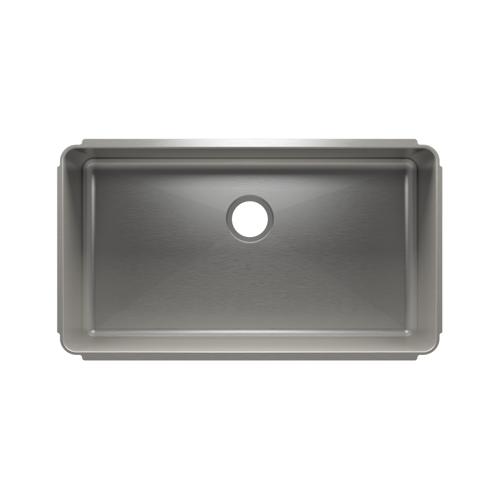 Julien Undermount Classic Single Bowl Kitchen Sink, 33"x18"x10"