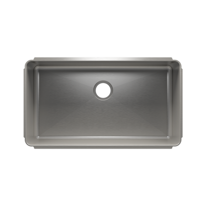 Julien Undermount Classic Single Bowl Kitchen Sink, 33"x18"x10"