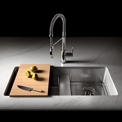 Julien Undermount Classic Single Bowl Kitchen Sink, 33"x18"x10"