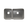 Julien Undermount Classic Double Bowl Kitchen Sink, L12"x16"x8" R18"x16"x8"