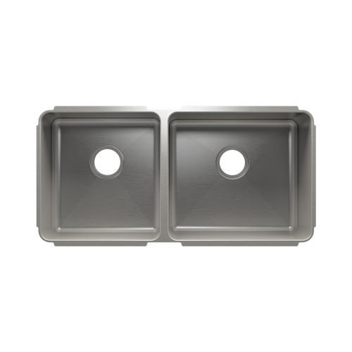 Julien Undermount Classic Double Bowl Kitchen Sink, L15"x16"x8" R18"x16"x8"