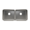 Julien Undermount Classic Double Bowl Kitchen Sink, L18"x16"x8" R18"x16"x8"